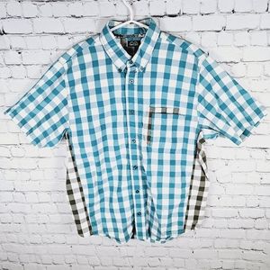 NIKE 6.0 | plaid button down short sleeve shirt